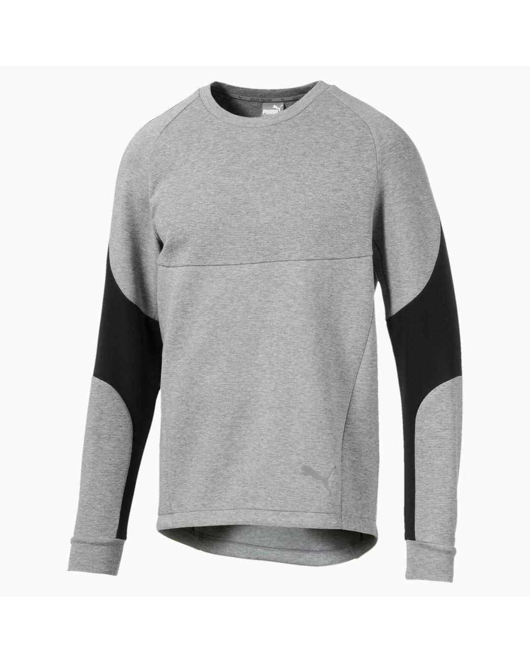 PUMA Gray Evostripe Crew Sweatshirt Jumper 580091 03 Textile for men