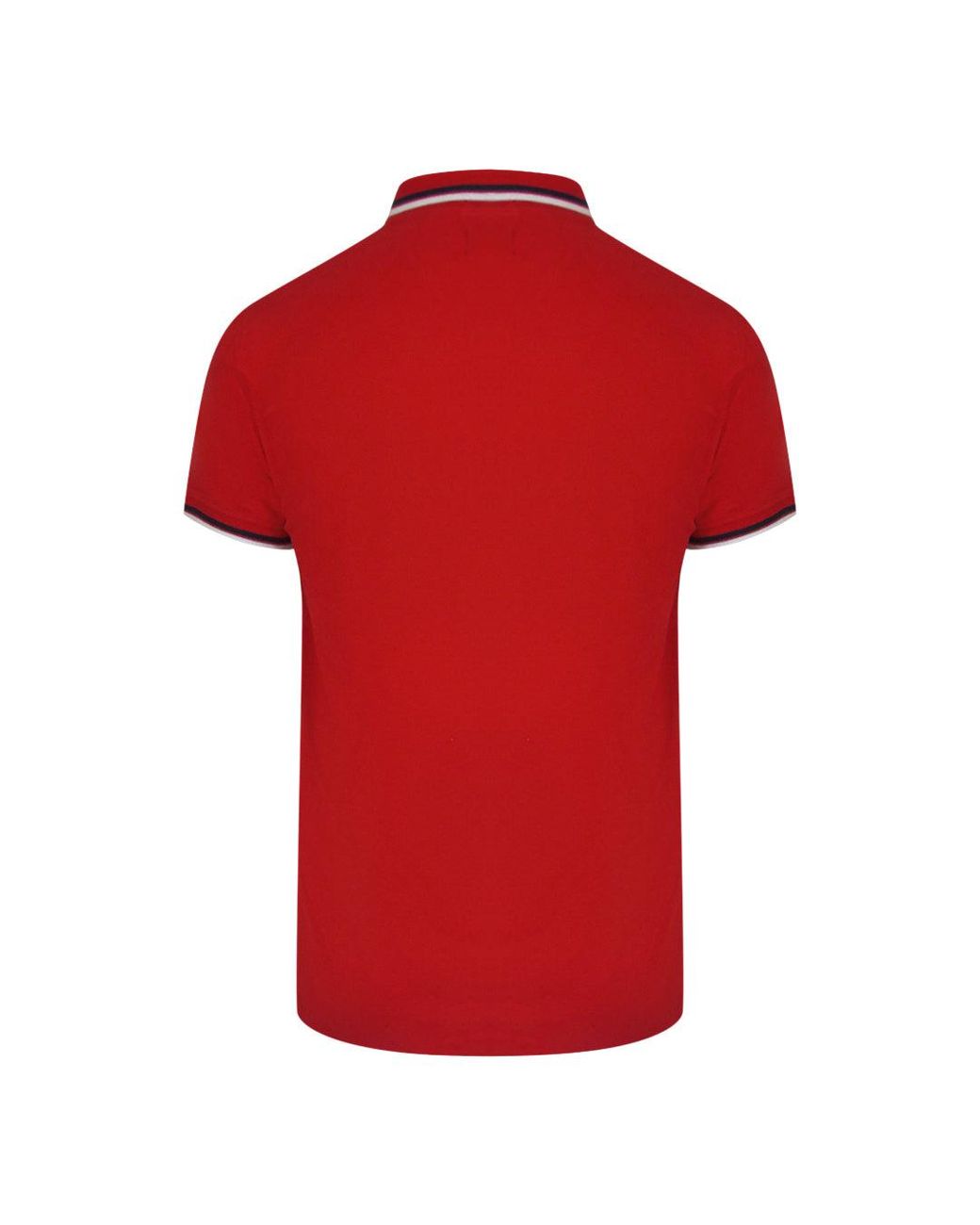Aquascutum Red Active Cotton Stripes Polo Dry-Fit Shirt for men