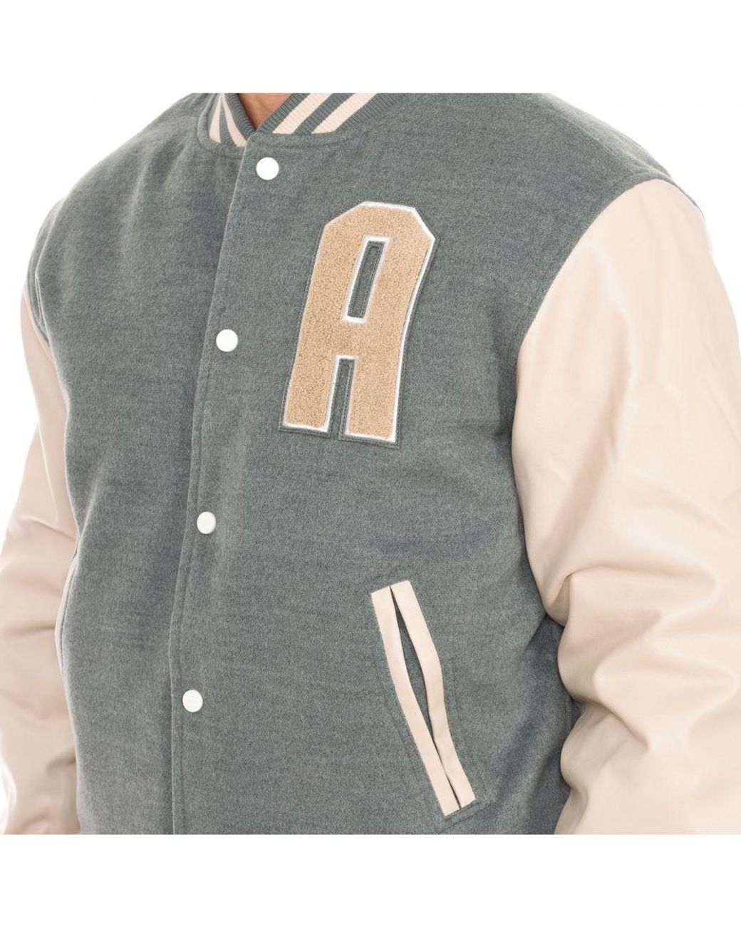 Attica Sporting Goods Gray At-Fw22-020 Baseball Jacket for men