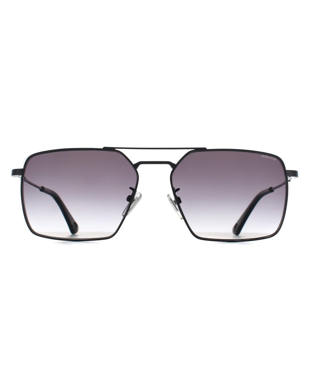 Police Brown Rectangle Shiny Gunmetal Gradient Spll07 Origins Lite 15 for men