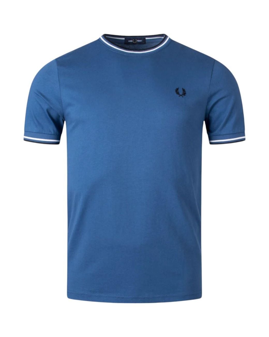 Fred Perry Blue Twin Tipped T-Shirt for men