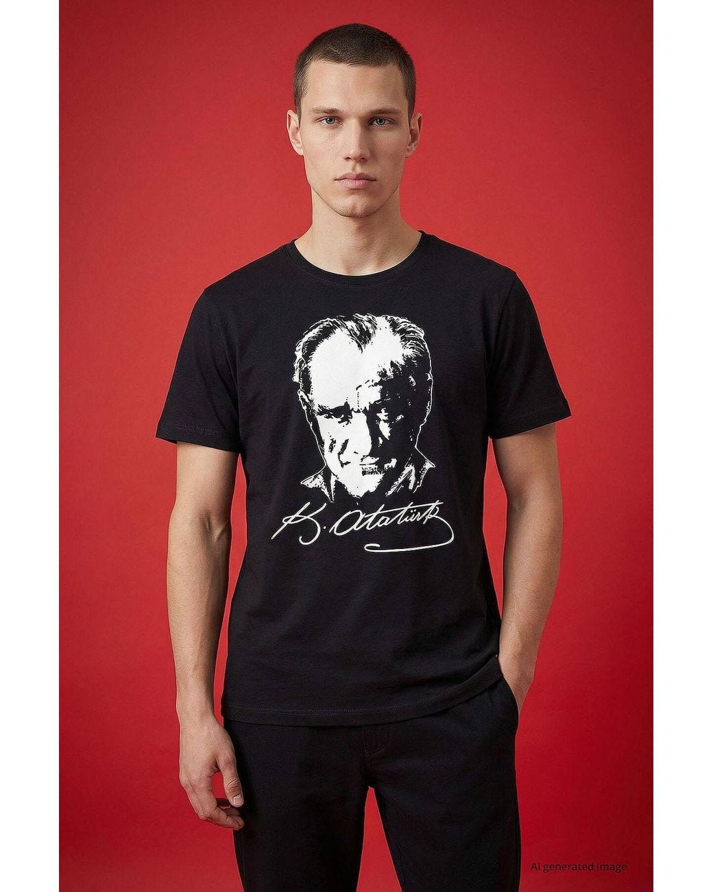 TOMMY LIFE Red Cotton Elastane T-Shirt