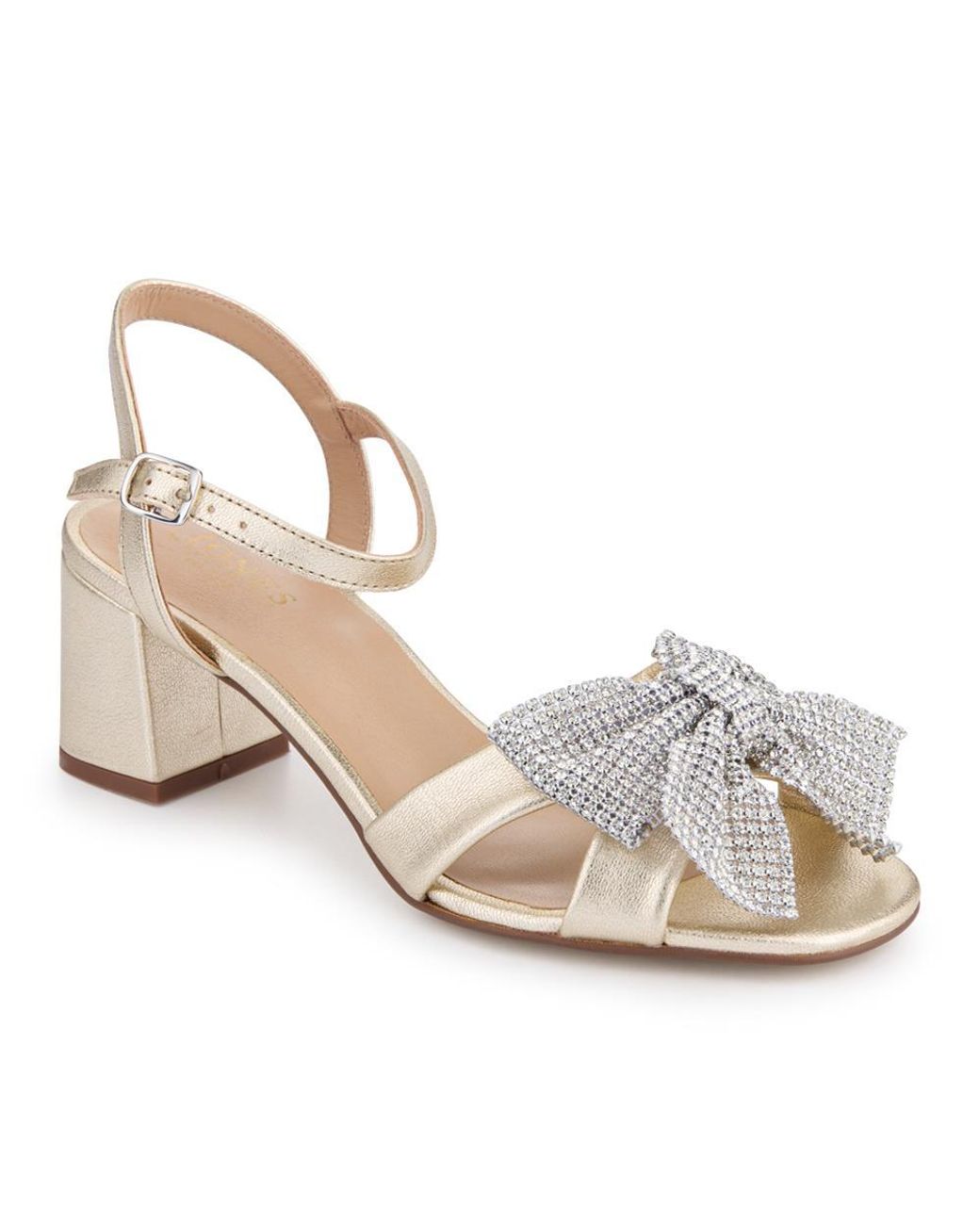 Jones Bootmaker Metallic Juliana Smart Buckled Leather Sandals