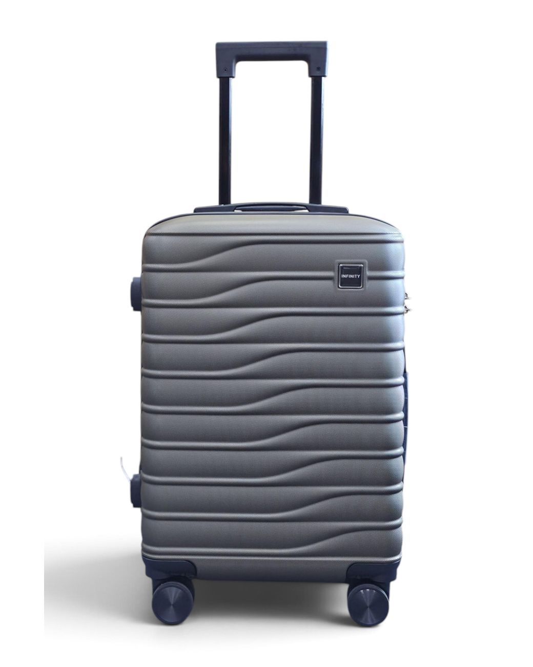 Infinity Leather Brown Hard Shell Coffee Cabin 48 X 37 X 20 Cm Secure Luggage Suitcase