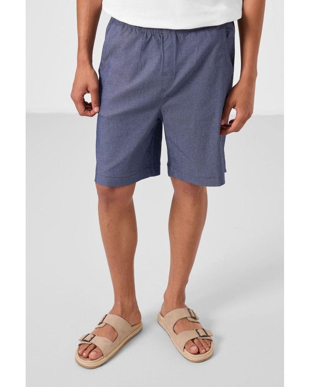TOMMY LIFE Blue Regular Fit Chino Shorts for men