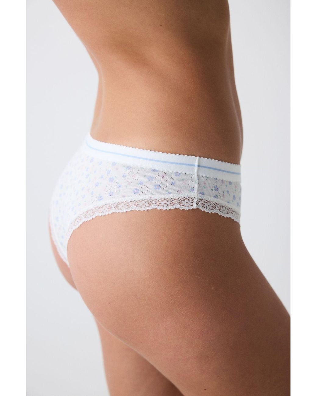 Penti Brown Cotton Lace Brazilian Panties
