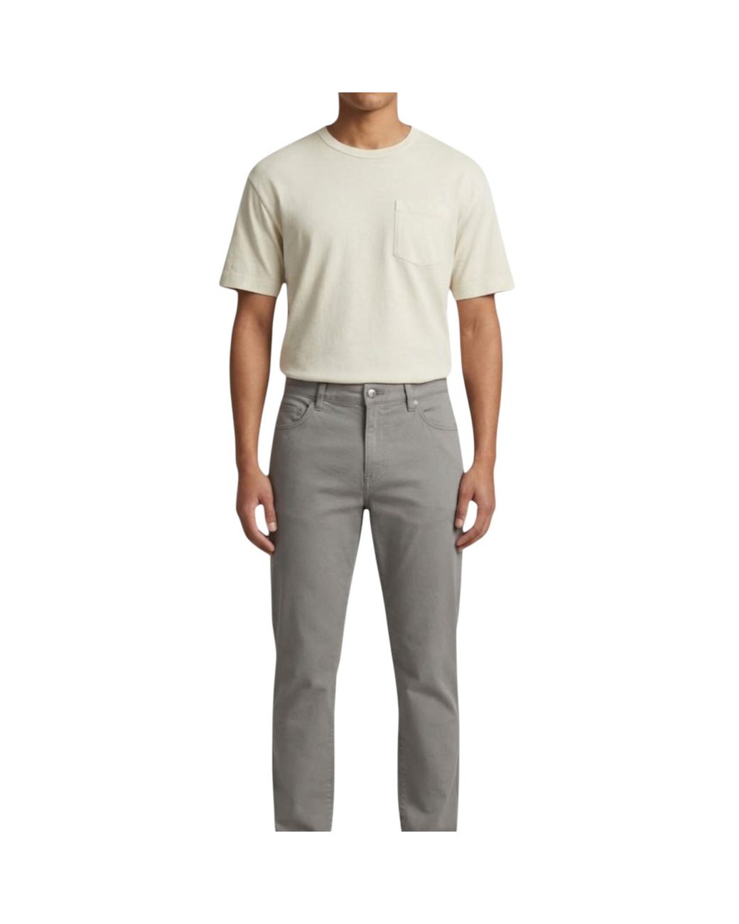 Marks & Spencer Gray M&S T Shirts Relax Fit Short Sleeve Pure Cotton Garment Dyed Oversized Top for men