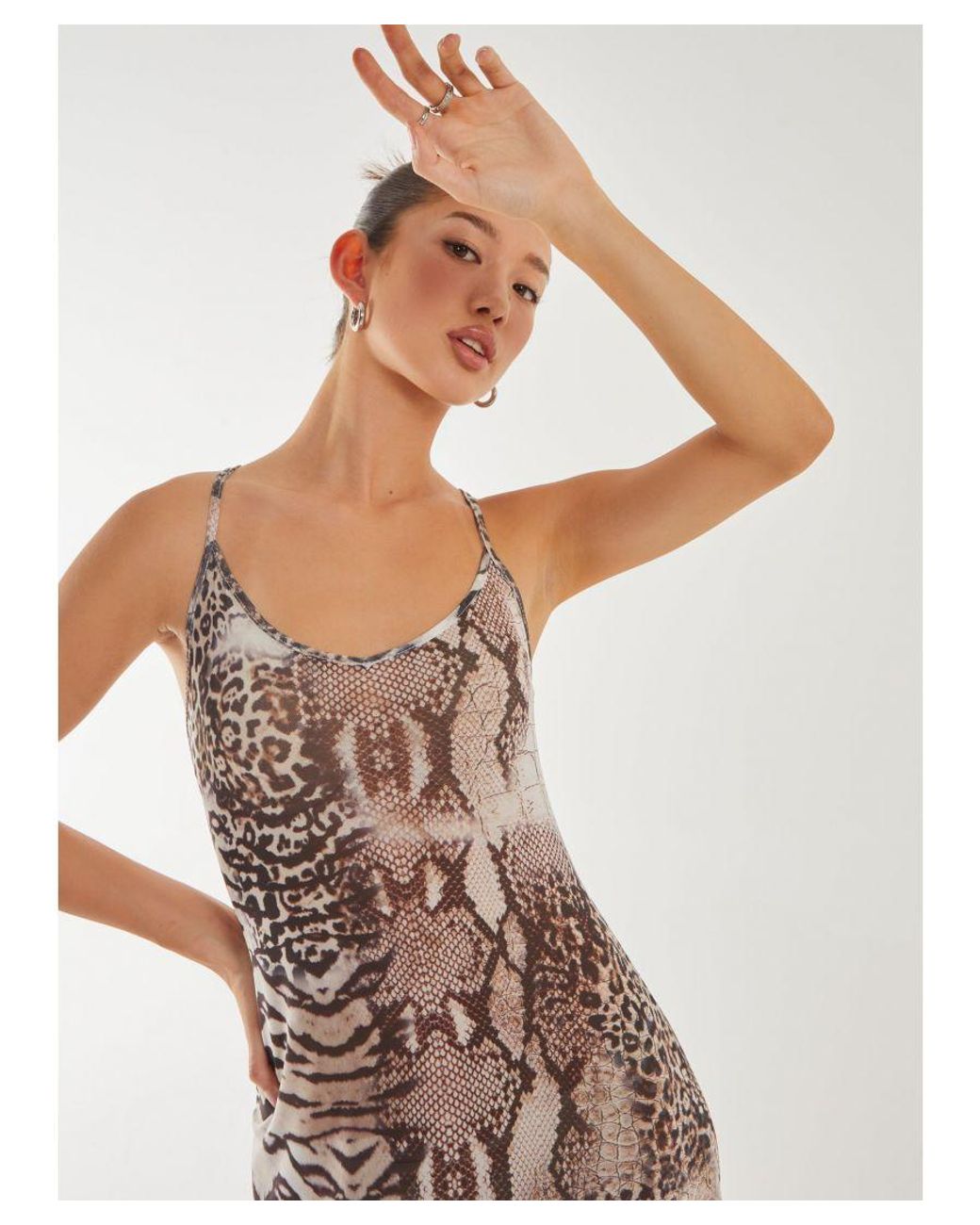 Pink Vanilla White Print Mesh Maxi Dress