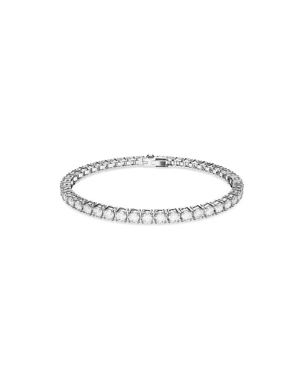 Swarovski White 'Matrix Tennis' Base Metal Bracelet