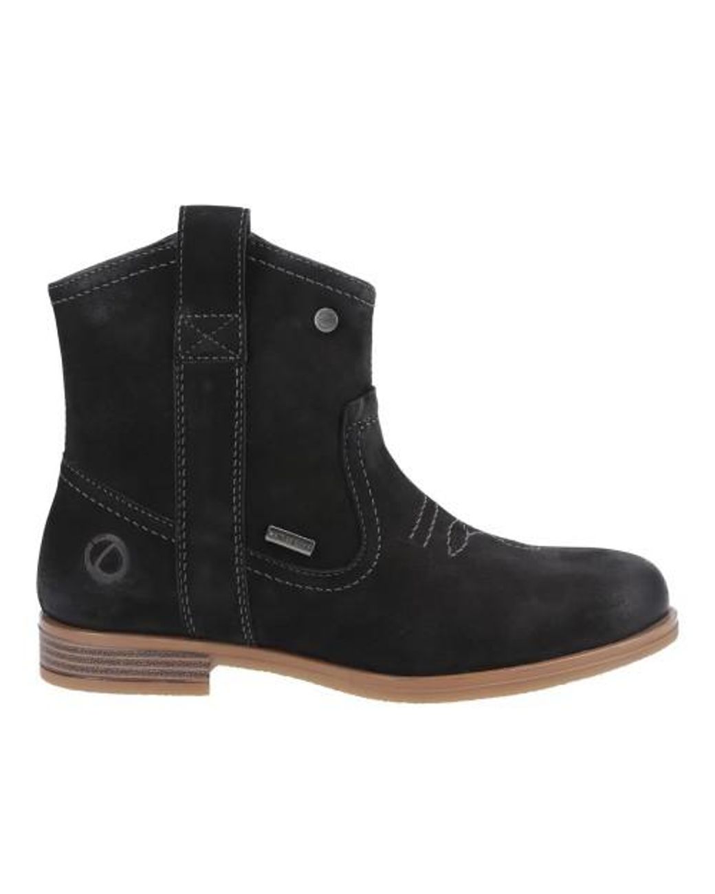 Cotswold Black Ladies Signet Leather Ankle Boots
