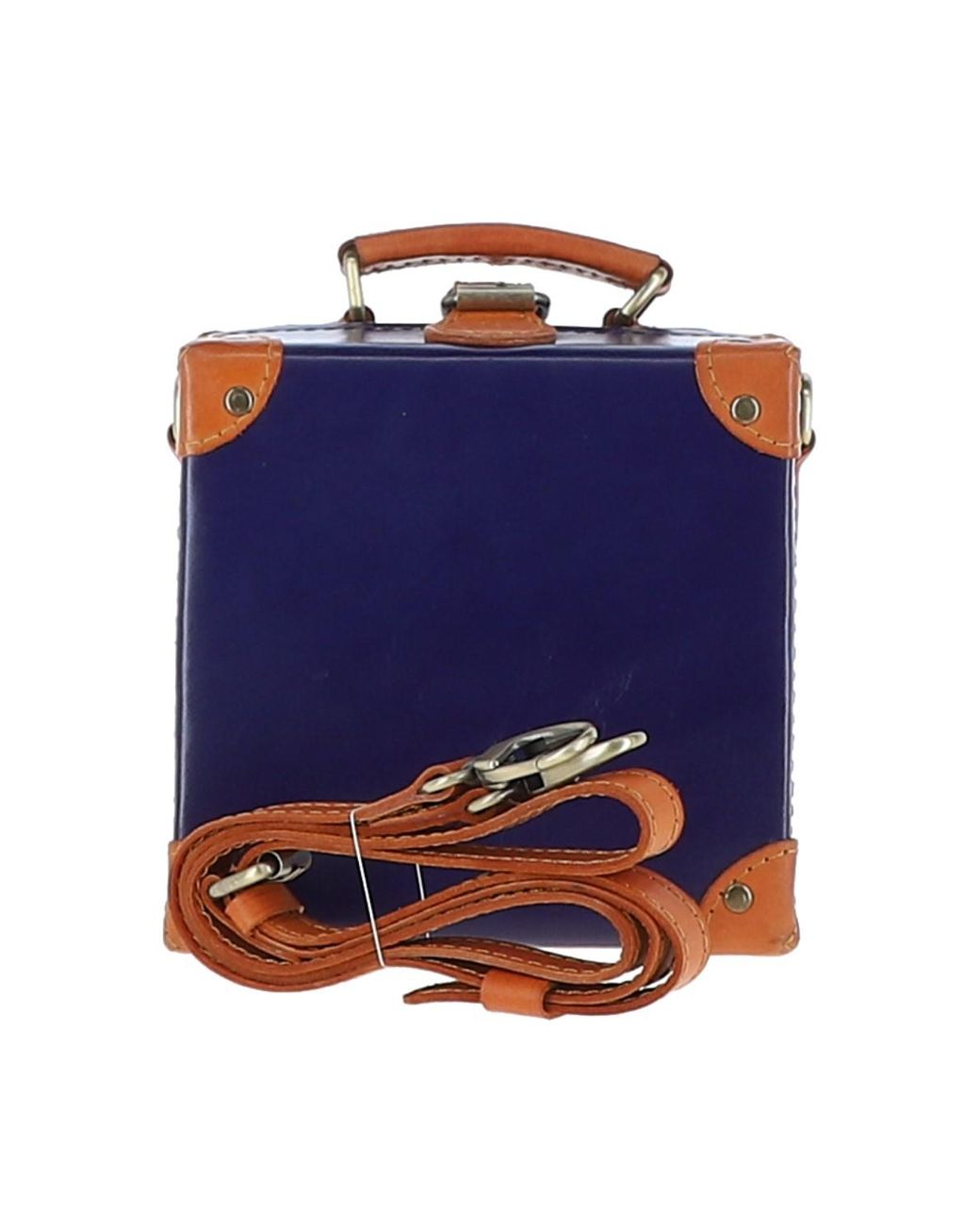 Ashwood Leather Blue Real Trinket Box