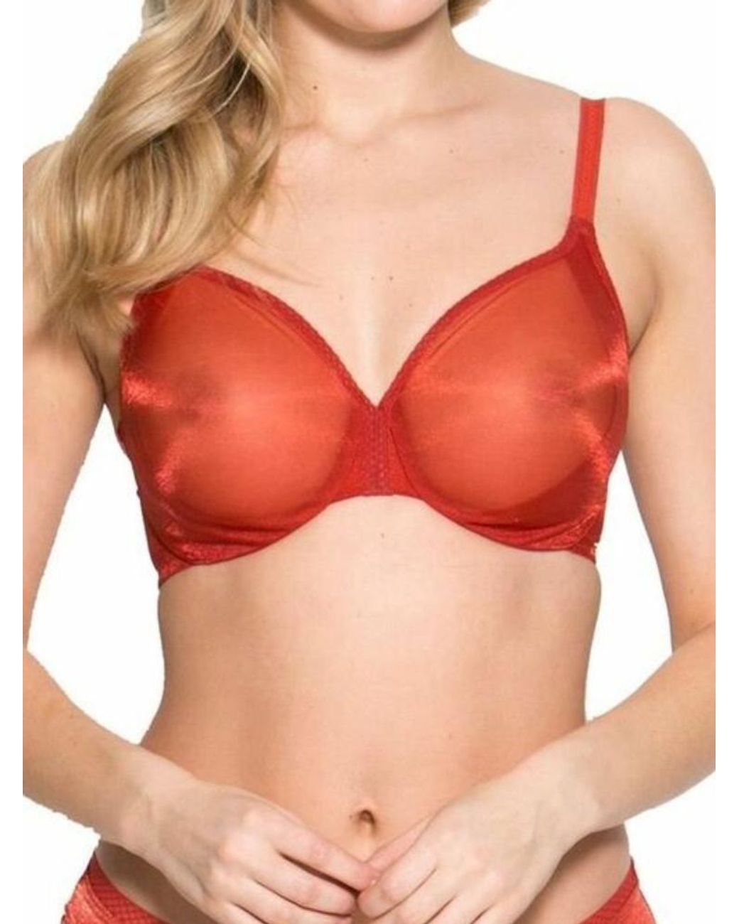 Gossard Red Glossies Sheer Plunge Bra