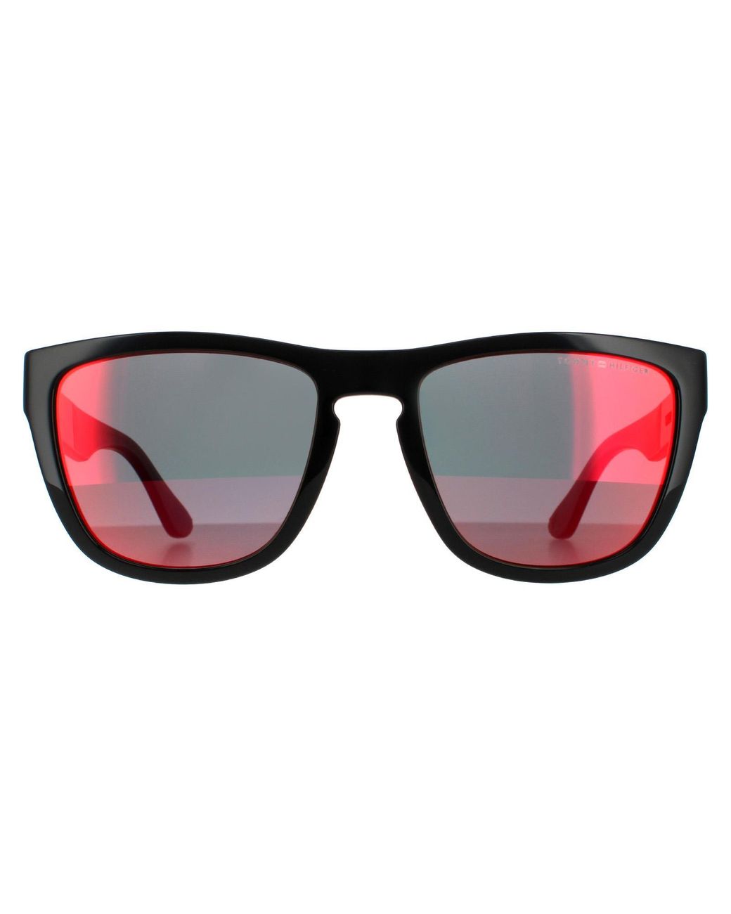 Tommy Hilfiger Black Square Mirror Sunglasses for men
