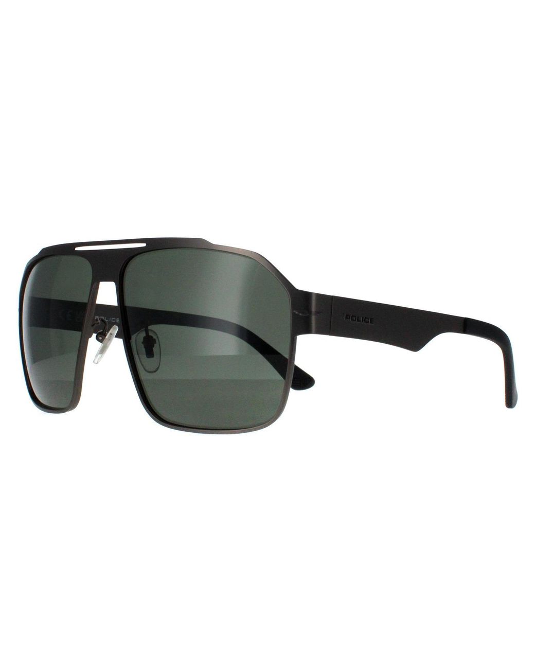 Police Green Aviator Matte Satinised Bakelite Polarized Spll08 Summit 1 for men