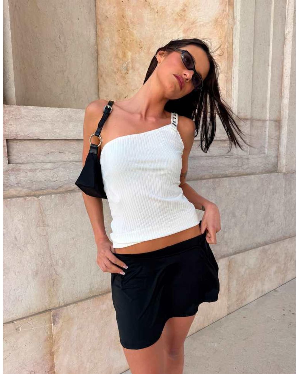 Labelrail Gray X Barbara Ines Skirt Overlay Shorts