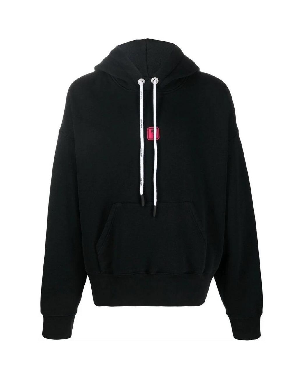 Palm Angels Black Bold Pxp Logo Hoodie for men