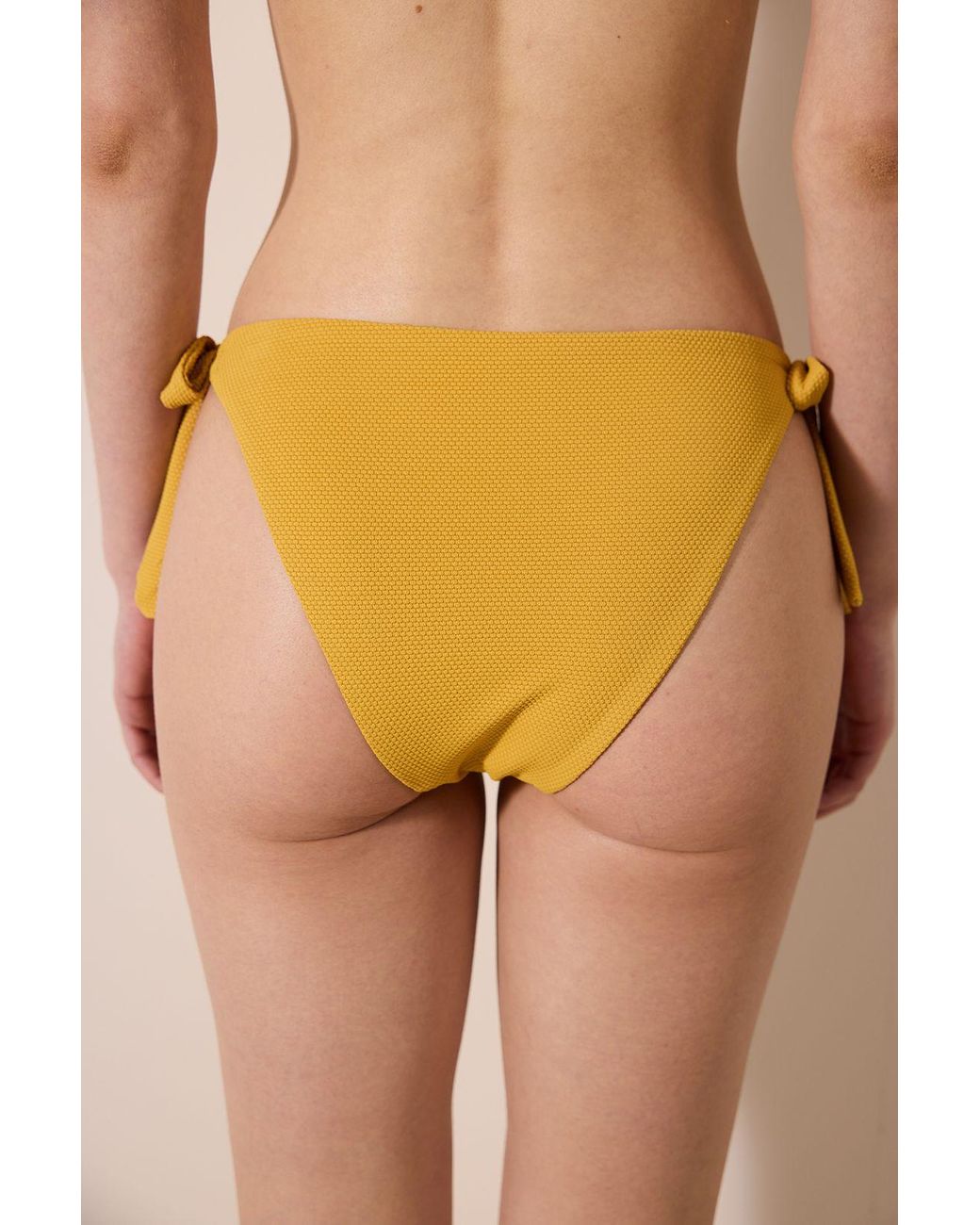 Penti Orange Ribbed Brazilian Bikini Bottoms