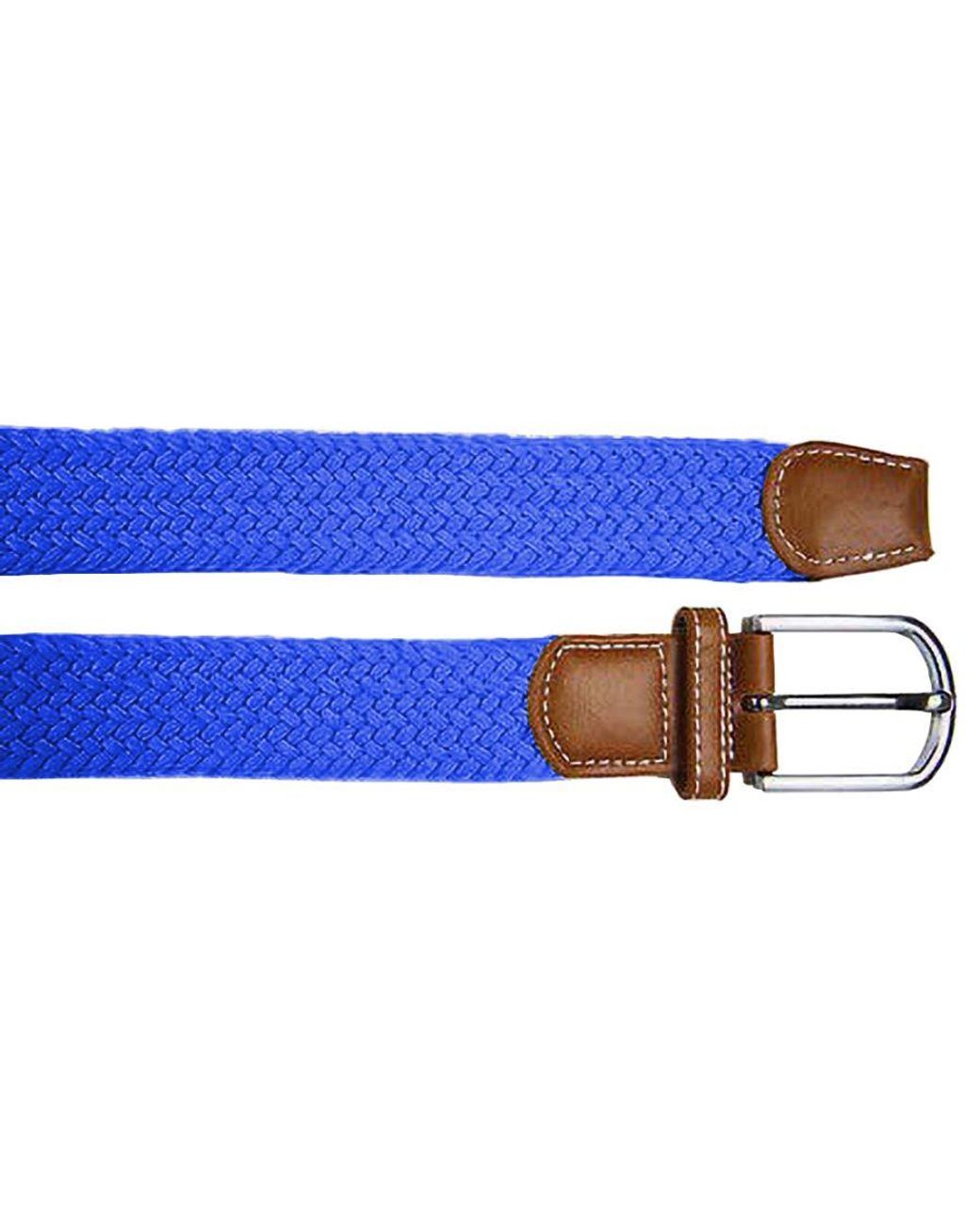Asquith & Fox Blue Woven Braid Stretch Belt (Royal) for men