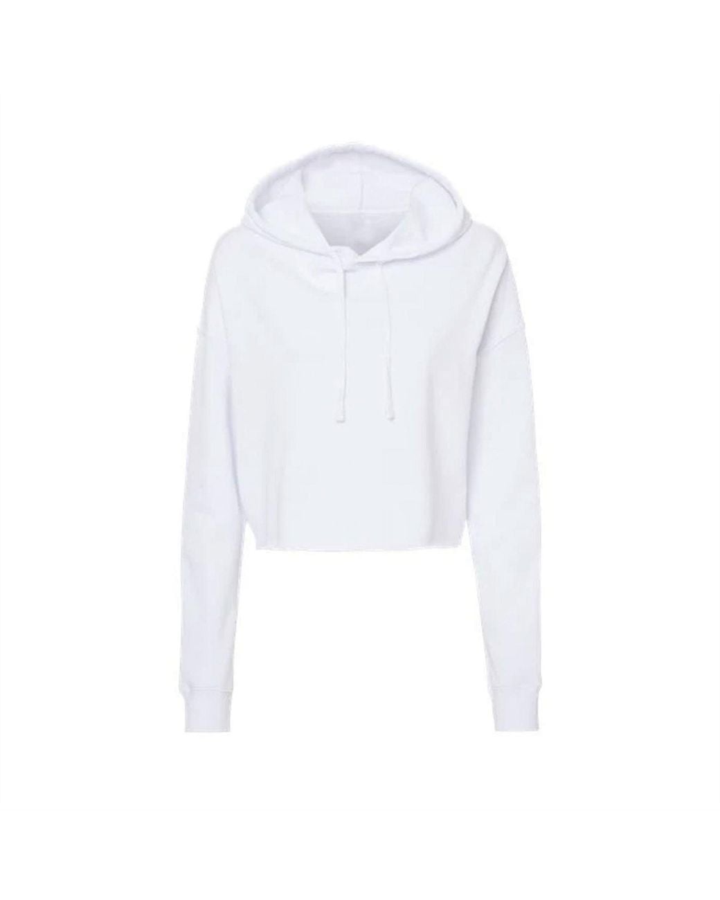 Miso White Cropped Hoodie