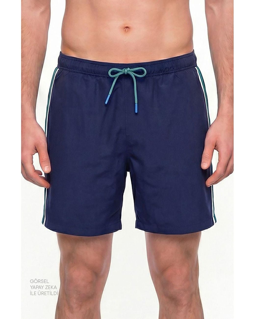 Penti Blue Retro Tennis Swim Shorts for men