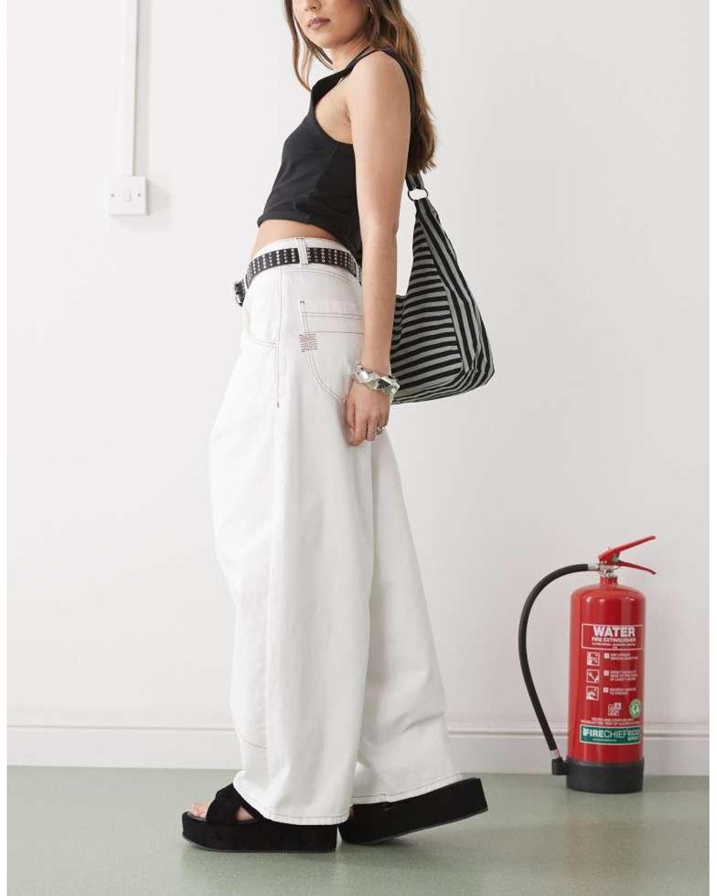 Collusion White Xl Balloon Jean