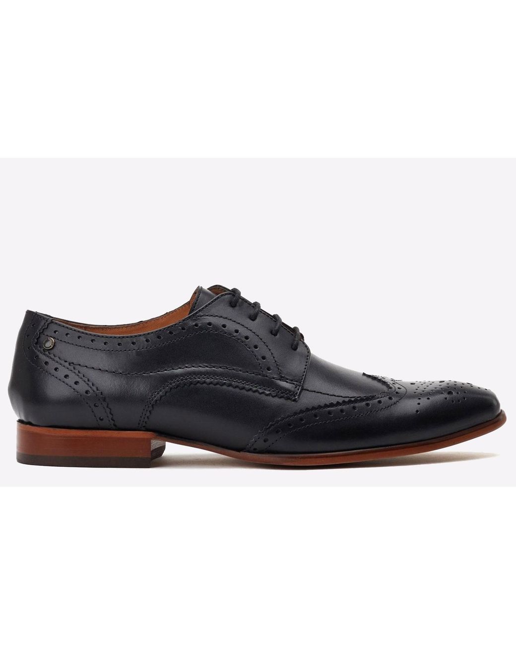 Base London Black Barbera Brogues for men