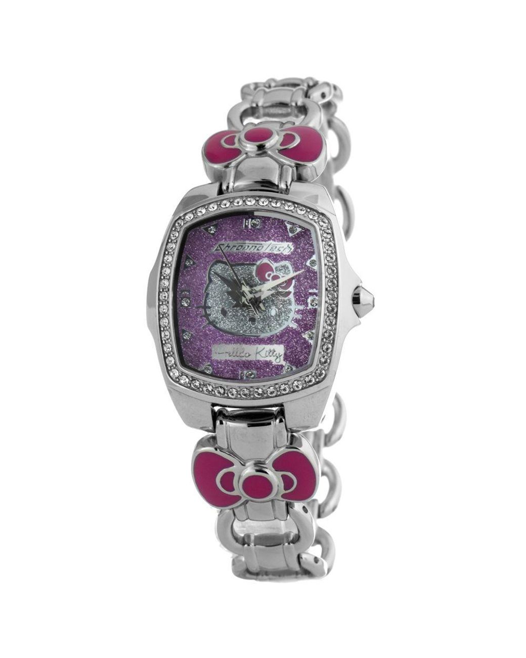 Chronotech Purple Silver Steel Watch