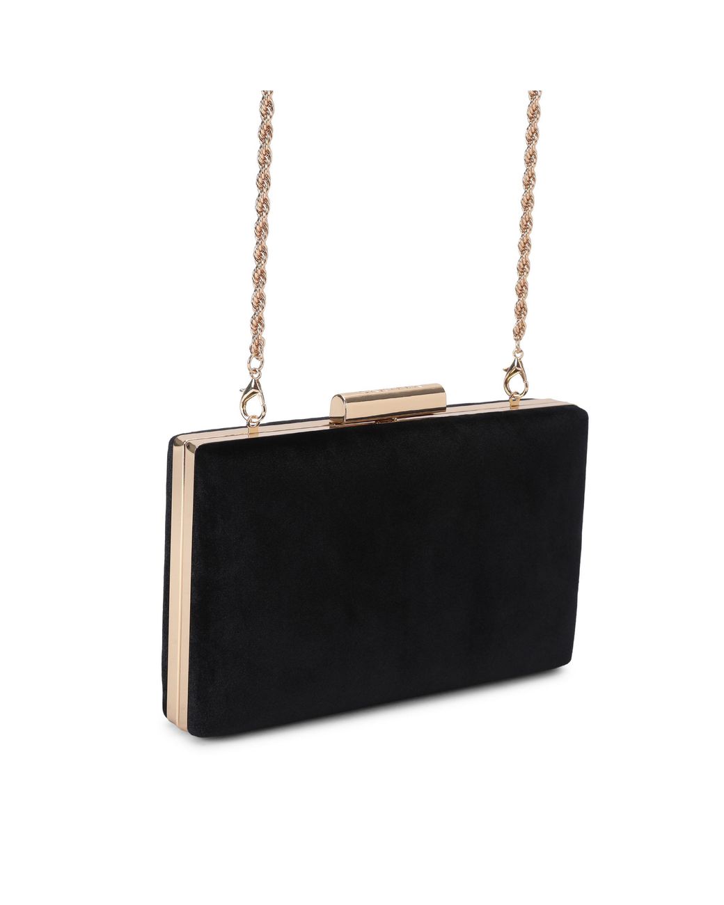 Carvela Kurt Geiger Black Palio Hard Clutch Bag