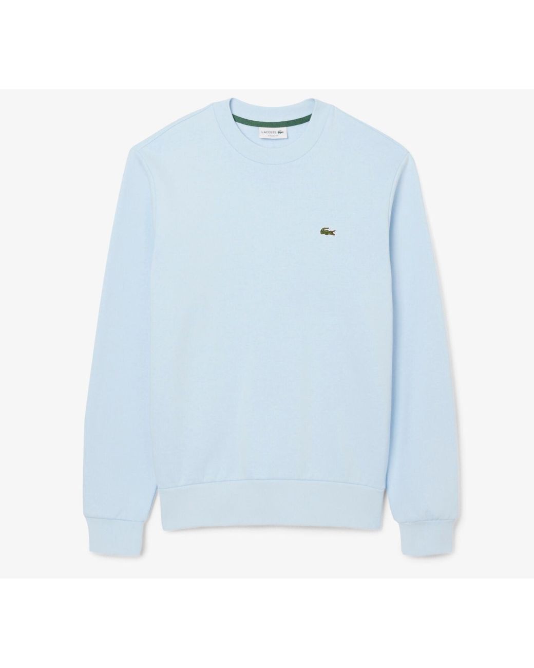 Lacoste Blue Crew Neck Sweatshirt Cotton for men