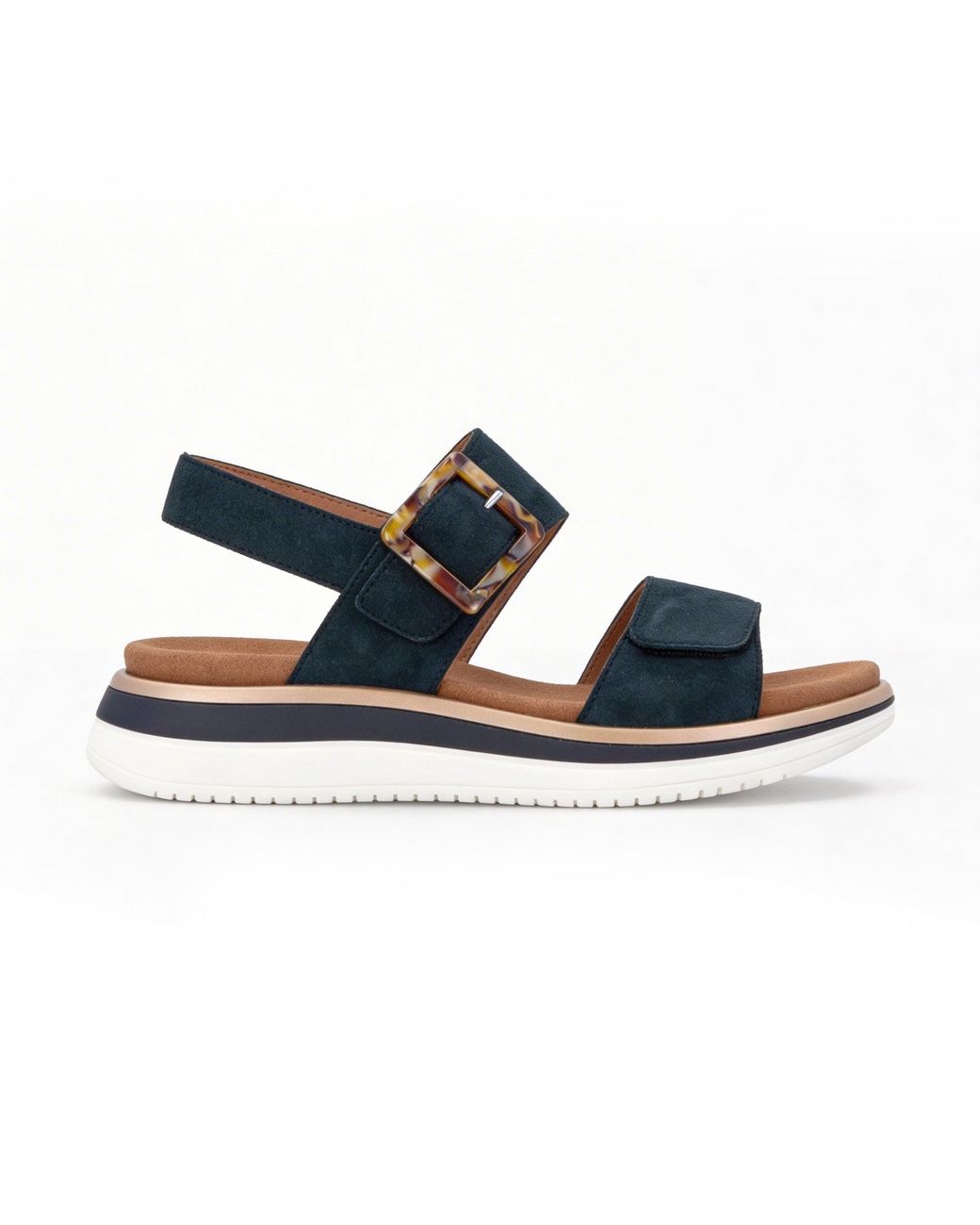 Remonte Blue D1J62 Ankle Strap Sandals Leather