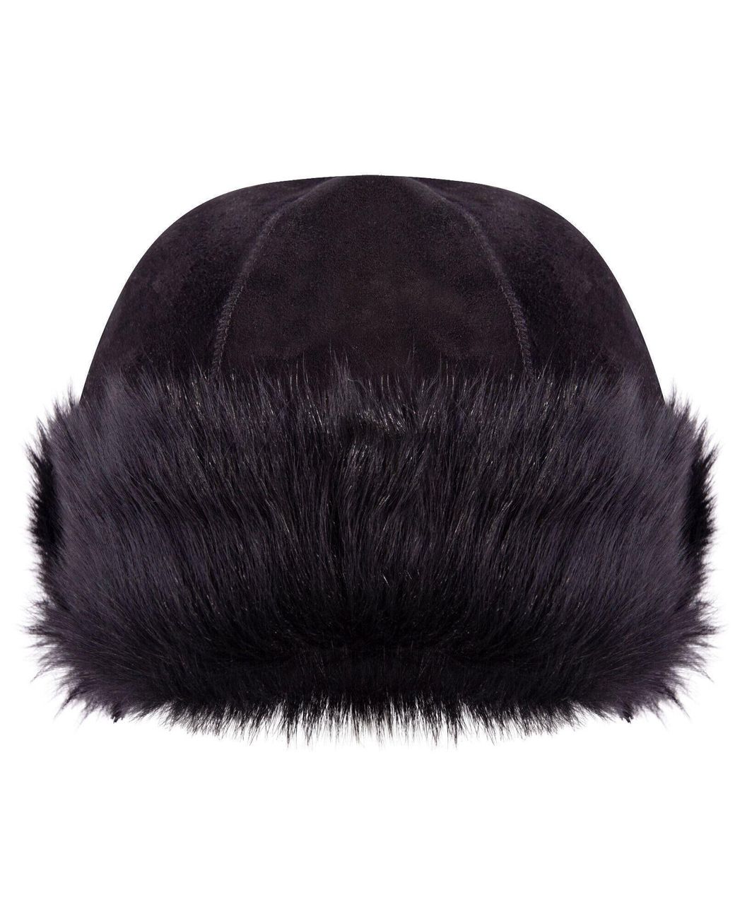 Infinity Leather Blue 100% Sheepskin Shearling Toscana Fur Beanie Round Bucket Hat