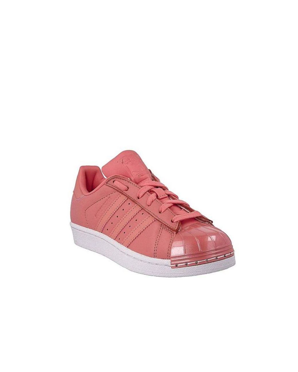 Adidas Pink Superstar Metal Toe Trainers Leather (Archived)
