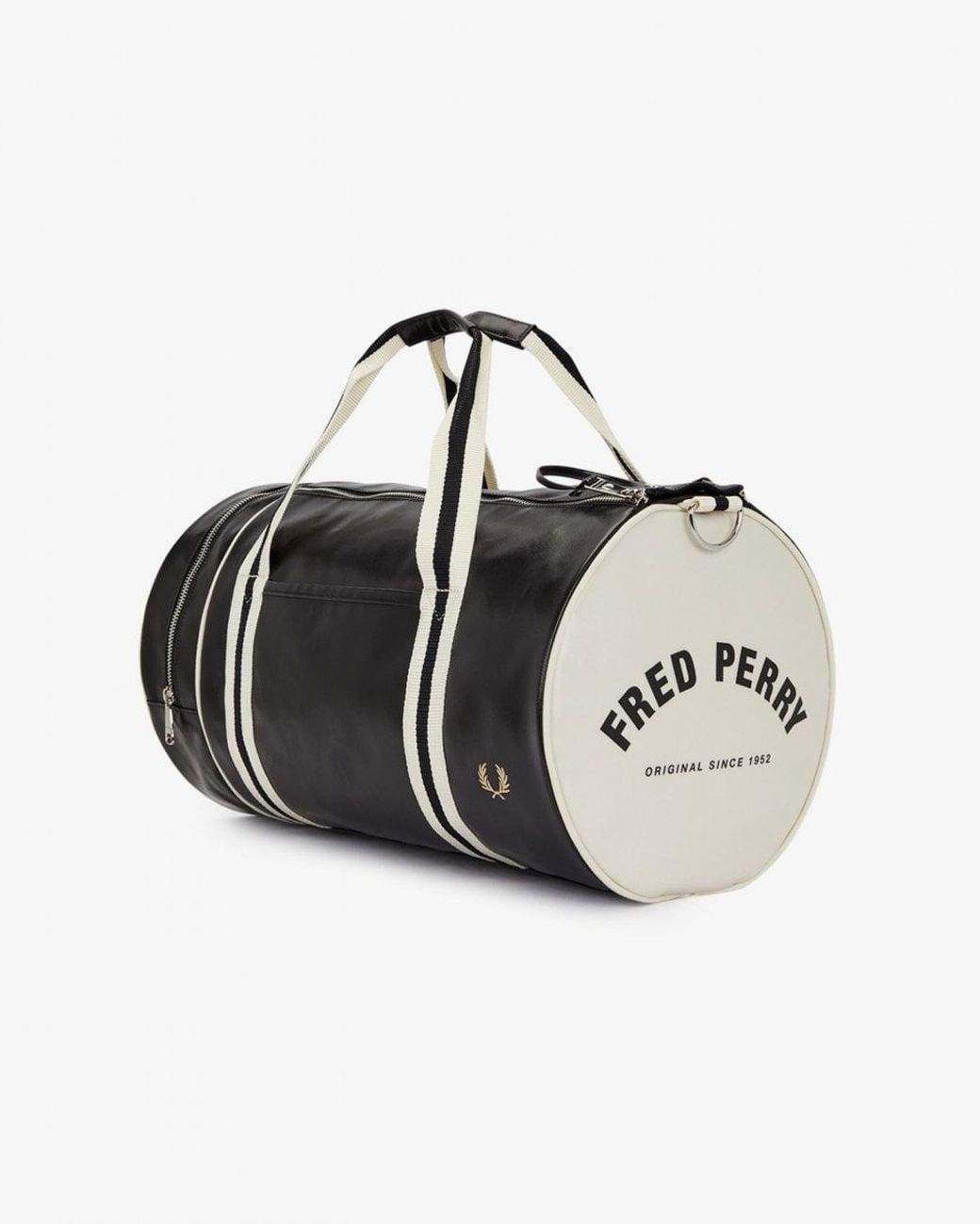 Fred Perry White Recycled Polyester Classic Barrel Bag for men
