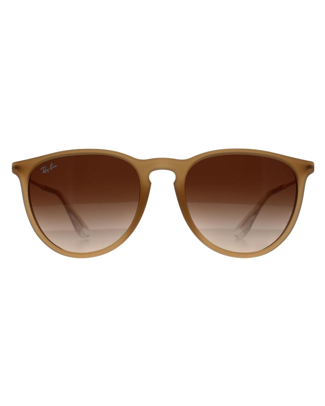 Ray-Ban Brown Round Polished Rubber Gradient Rb4171 Erika