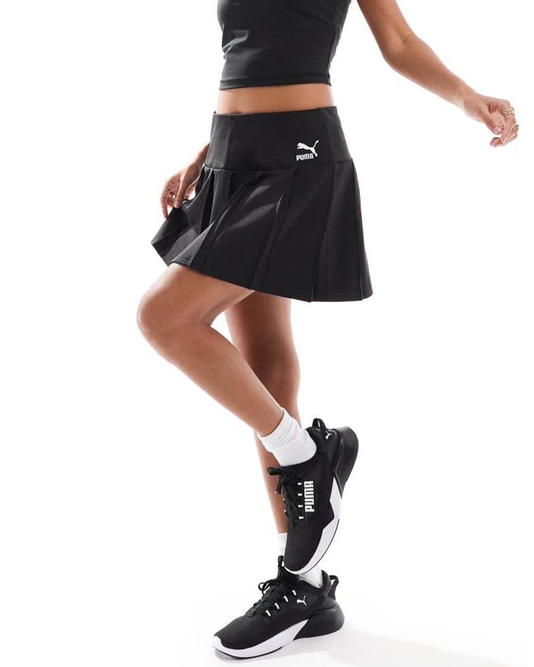 PUMA Black Classics Pleated Mini Skirt