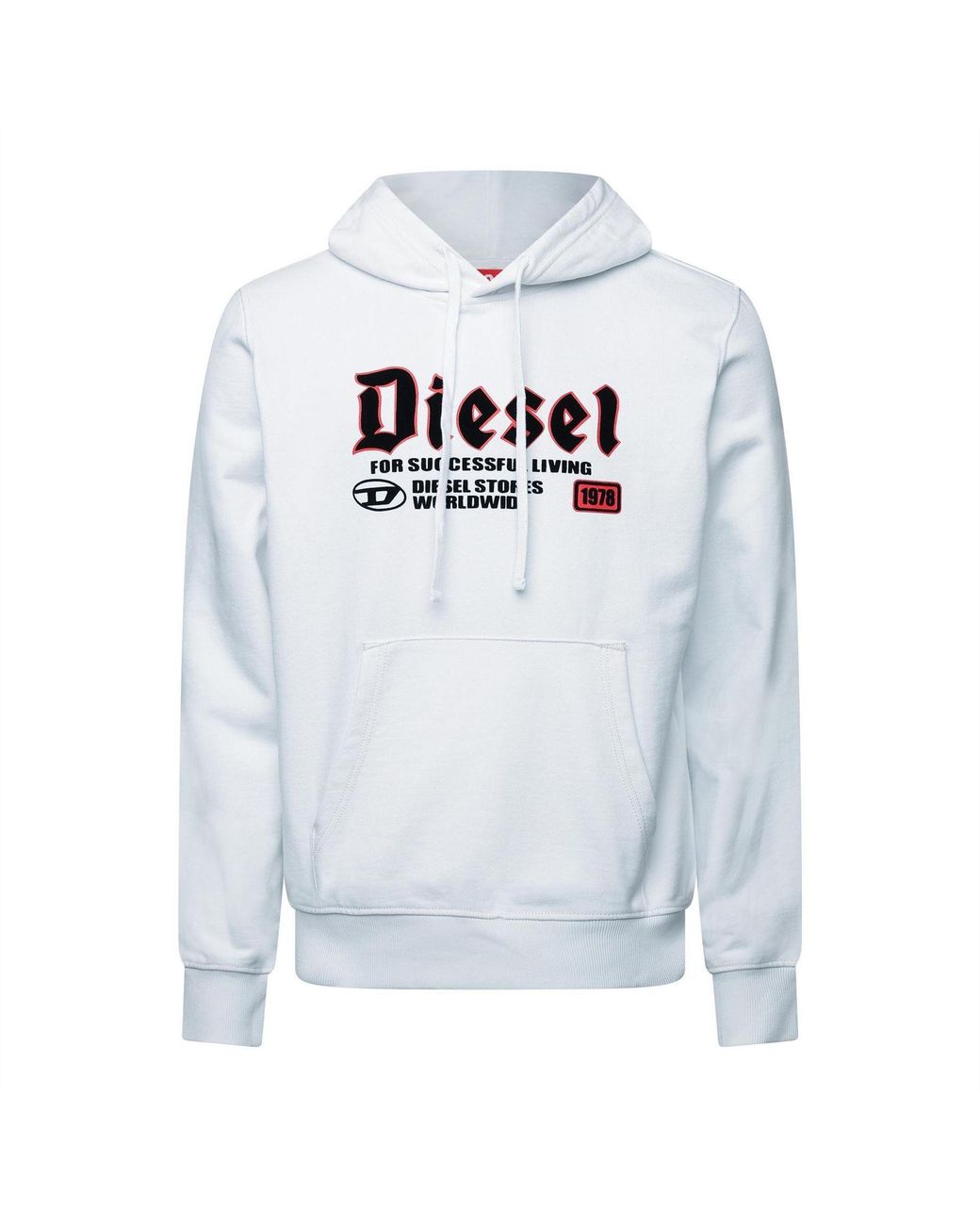 DIESEL Blue Over The Head Hoodie for men