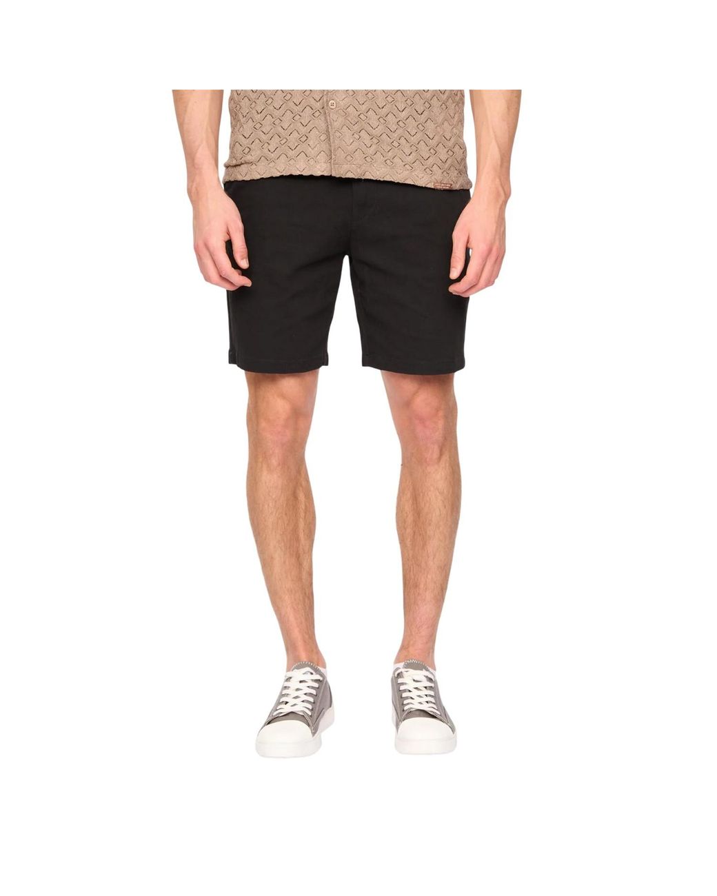 Duck and Cover Black Everett Chino Shorts for men