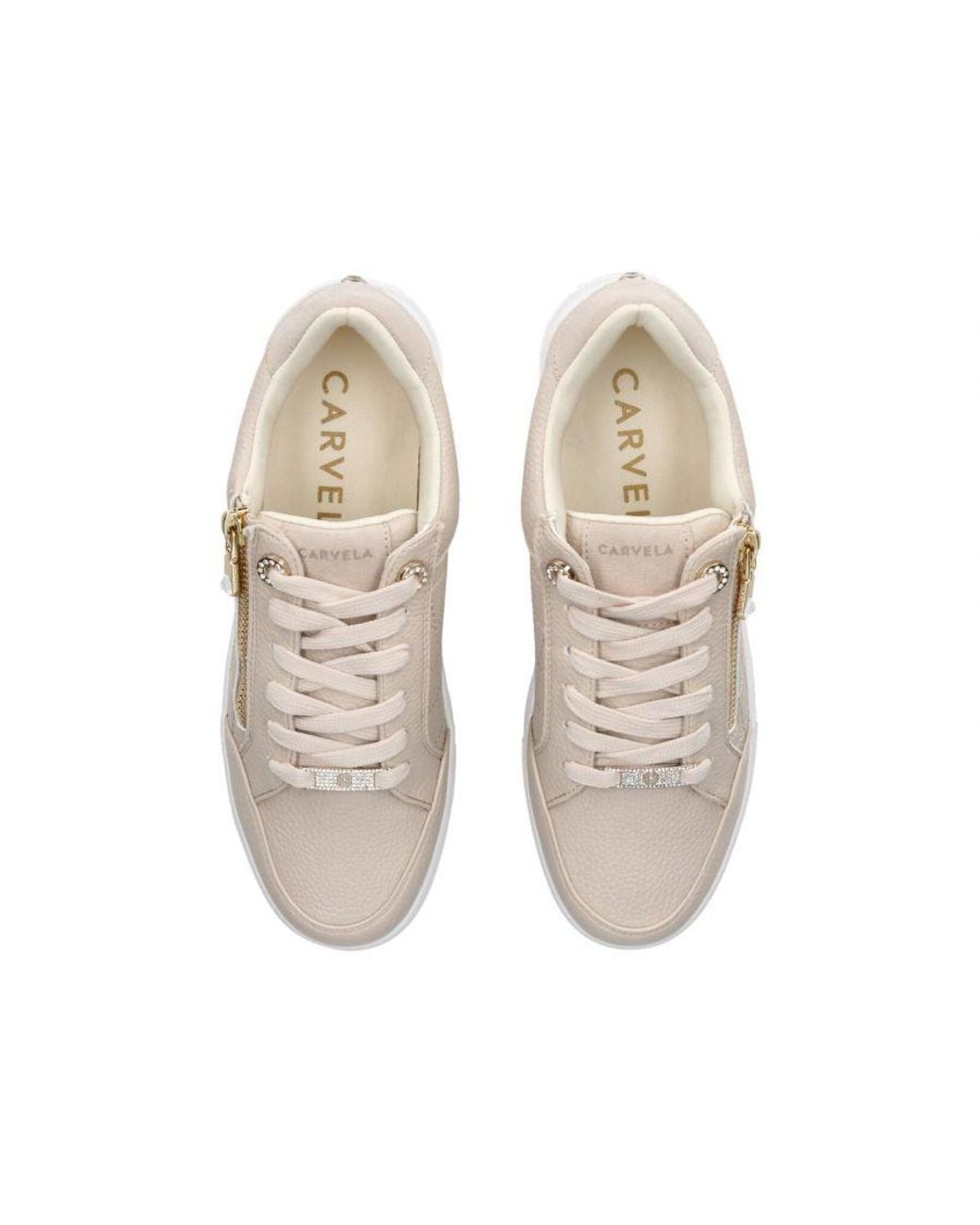 Carvela Kurt Geiger Natural Jive Zip Sneakers