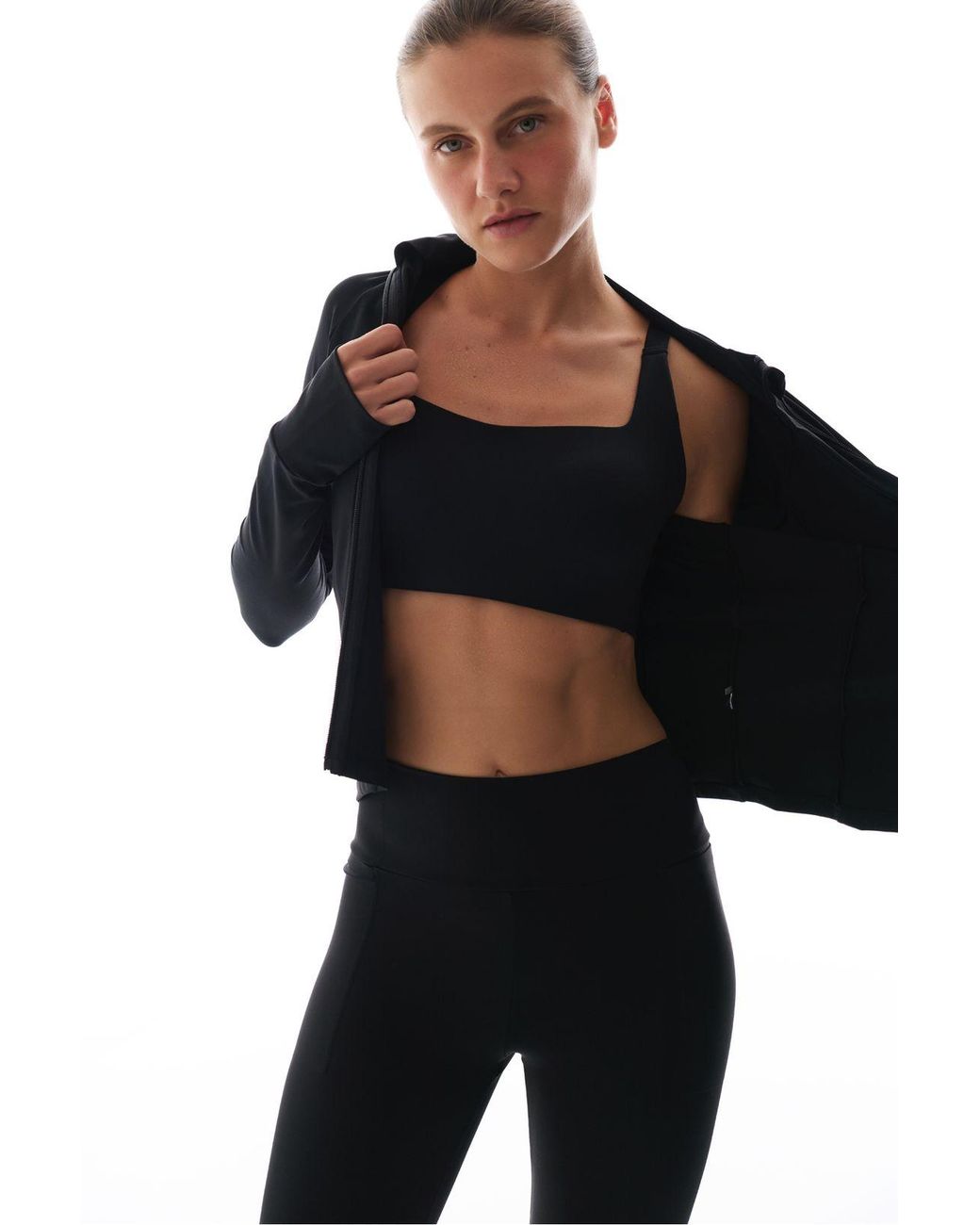 Penti Blue Pocket Detail Sports Zip-Front Long Sleeve Jacket