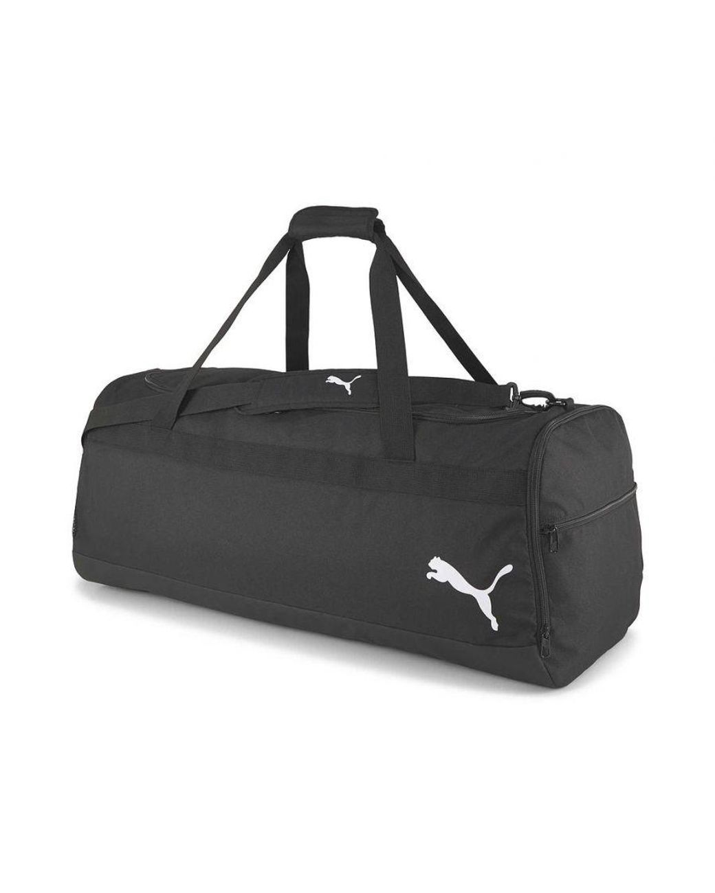 Puma unisex black duffle bag deals