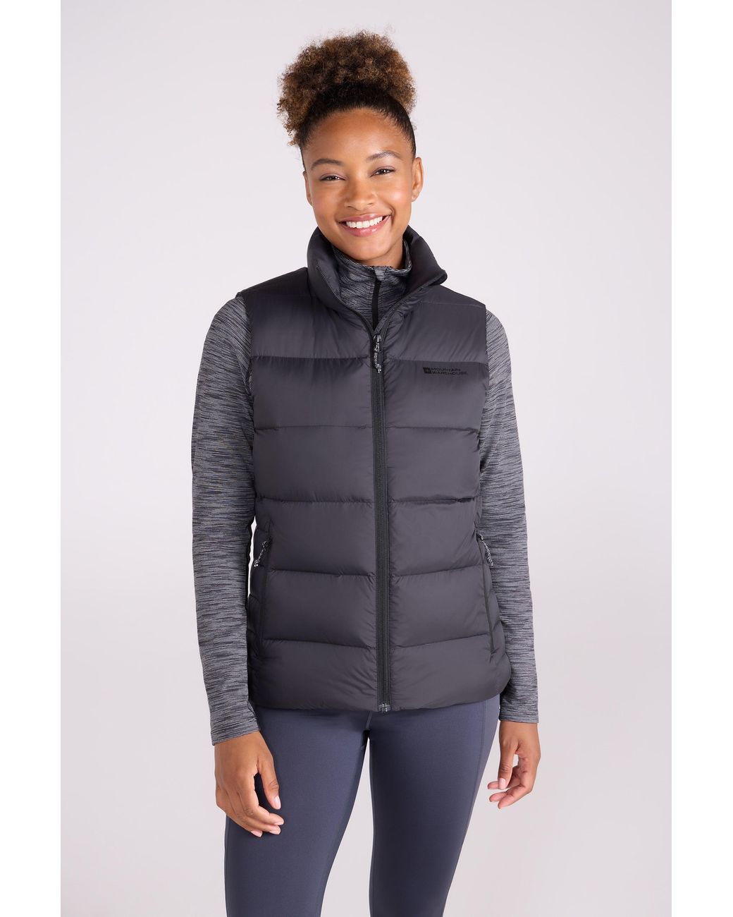 Mountain Warehouse Blue 'Stratus' Packable Down Gilet Casual Water Resistant Body Warmer Jacket Polyamide