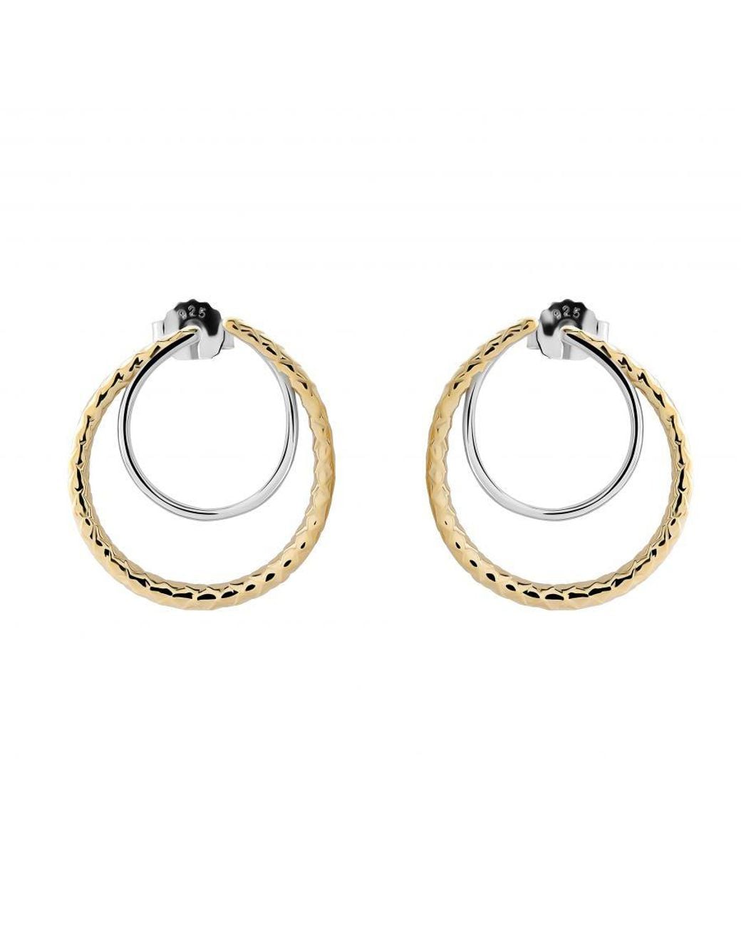 Orphelia Metallic 'Bastien' 925 Sterling Stud Earrings