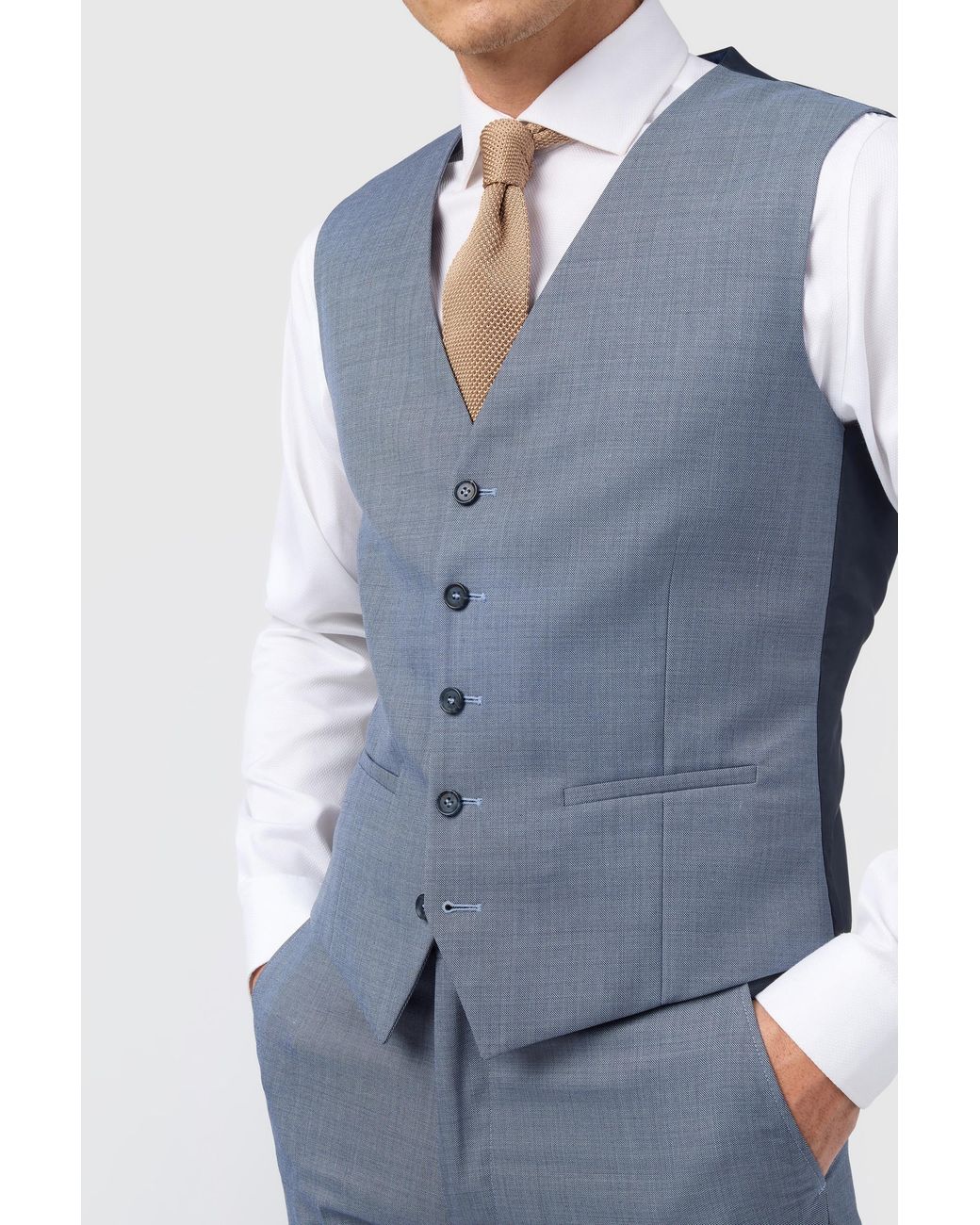 Racing Green Blue Airforce Suit Waistcoat for men