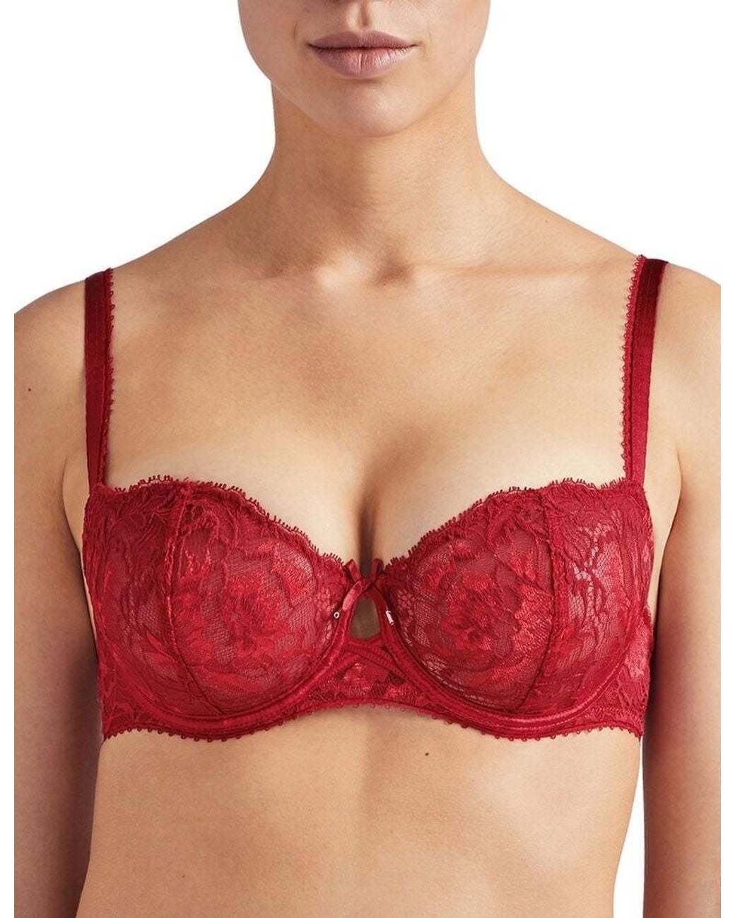 Aubade Red Qa14 Aube Amoureuse Half Cup Bra