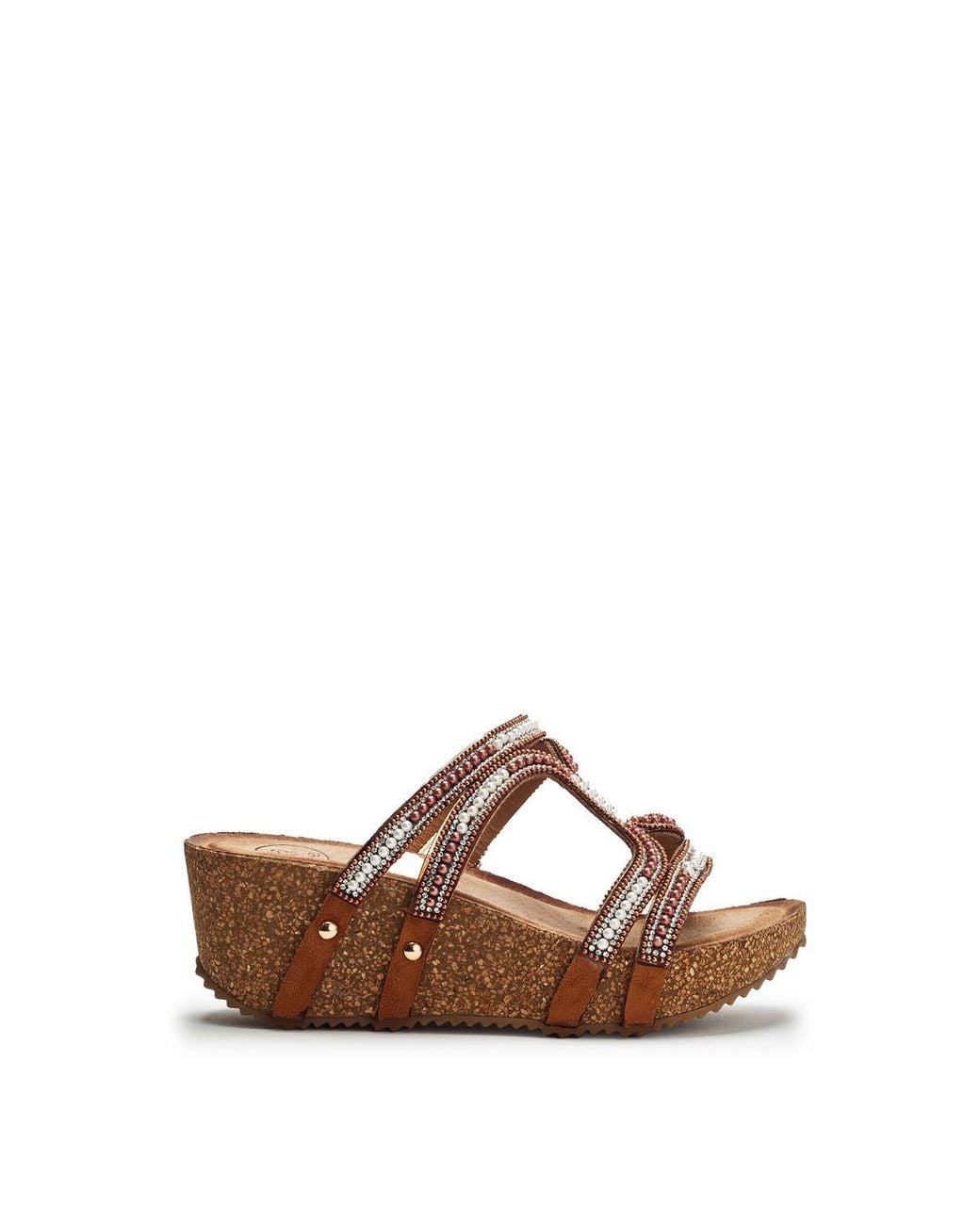 b.soleful Brown Sorrel Heels Faux Leather