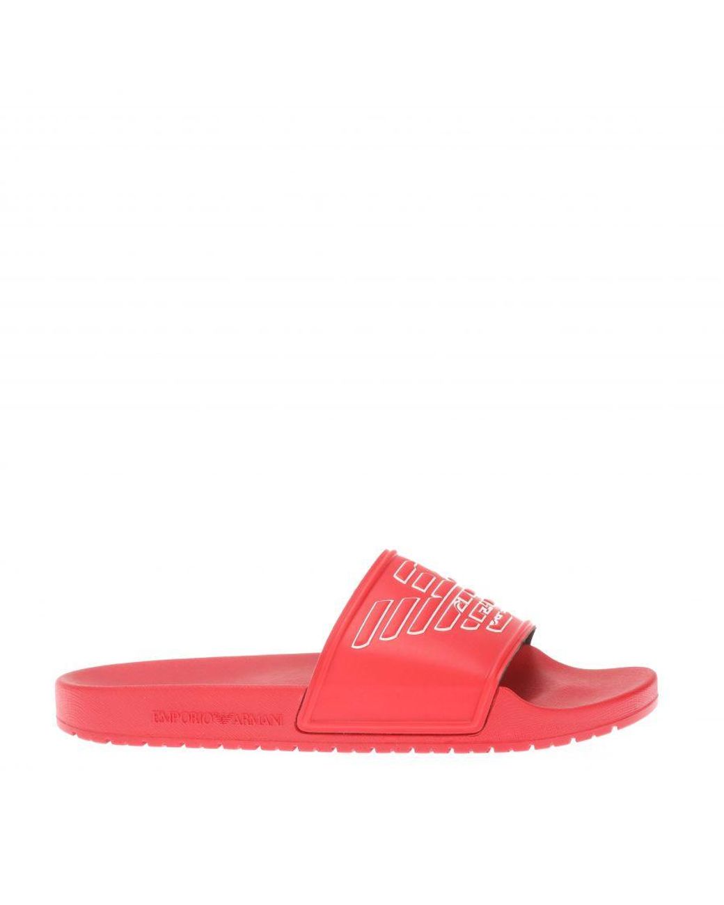 Giorgio Armani Eagle Logo Sliders in Red for Men Lyst UK