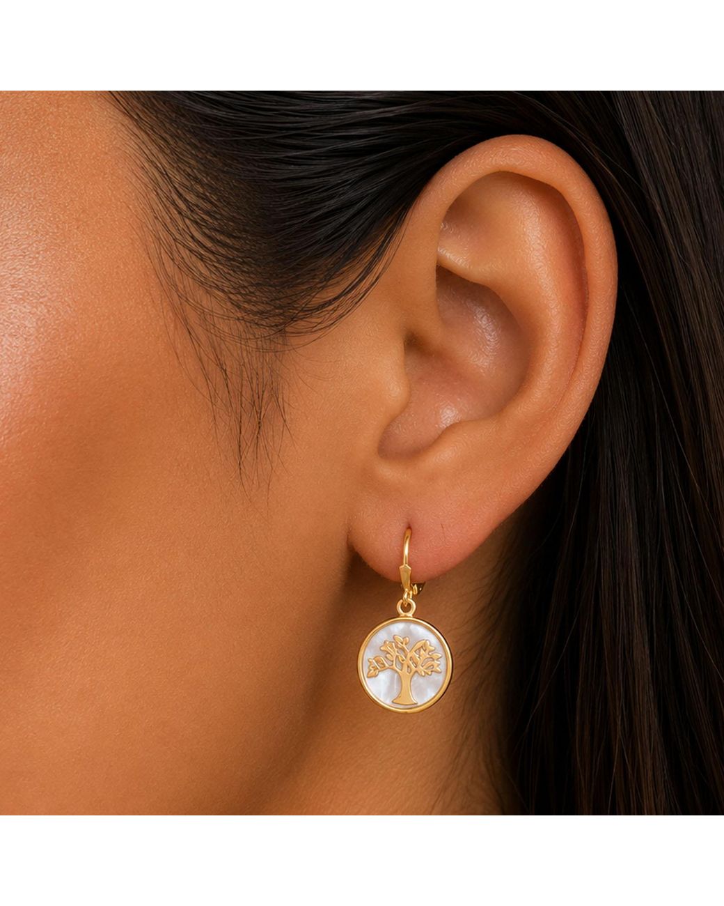 Bibei Metallic Tree Of Life Earrings