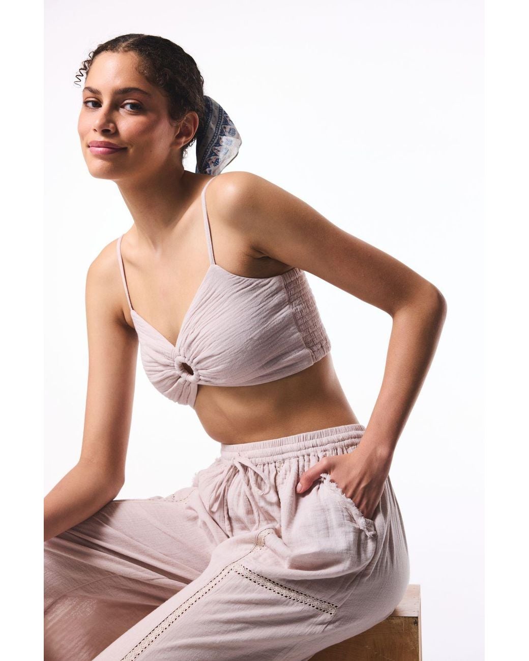 Penti Pink Crop Cut-Out Bralet Top
