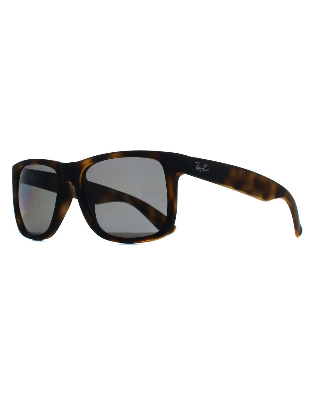 Ray-Ban Black Rectangle Matte Havana Dark Polarized Rb4165 Justin