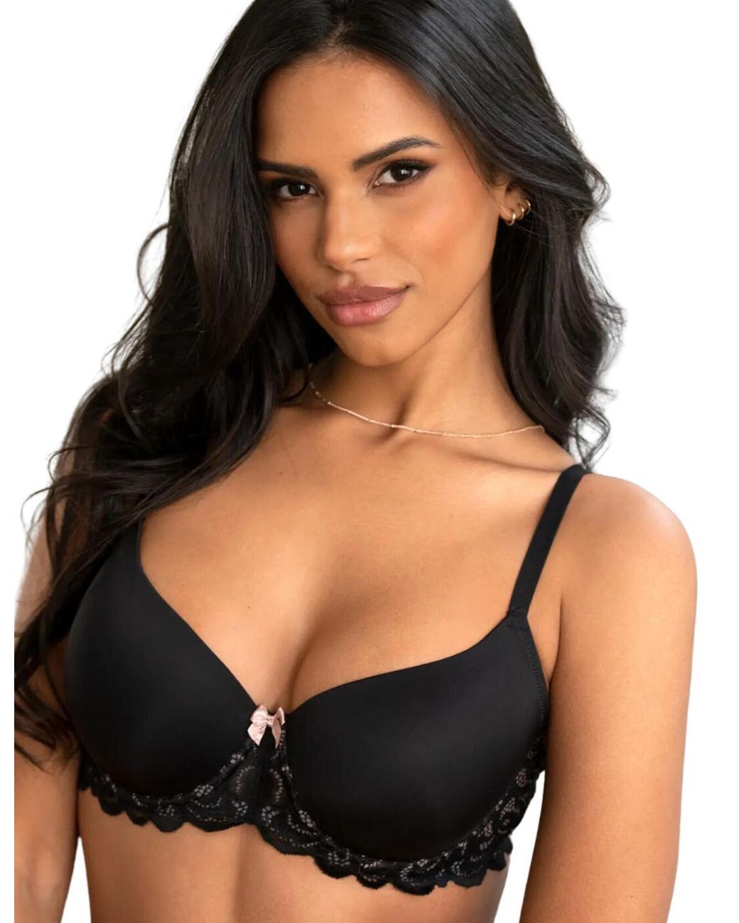 Pour Moi Black Romance T-Shirt Bra